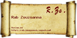 Rab Zsuzsanna névjegykártya