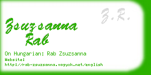 zsuzsanna rab business card